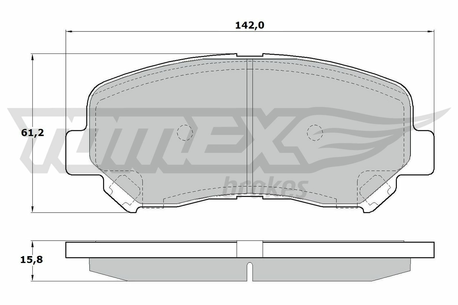 Sada brzdových destiček, kotoučová brzda TOMEX Brakes